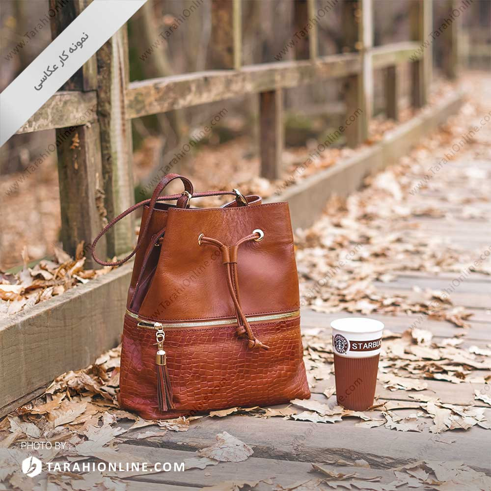 Photography of women's leather backpack