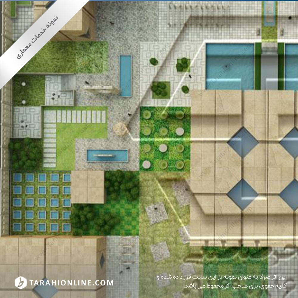 سه بعدی سازی سایت پلان خانه ویلایی