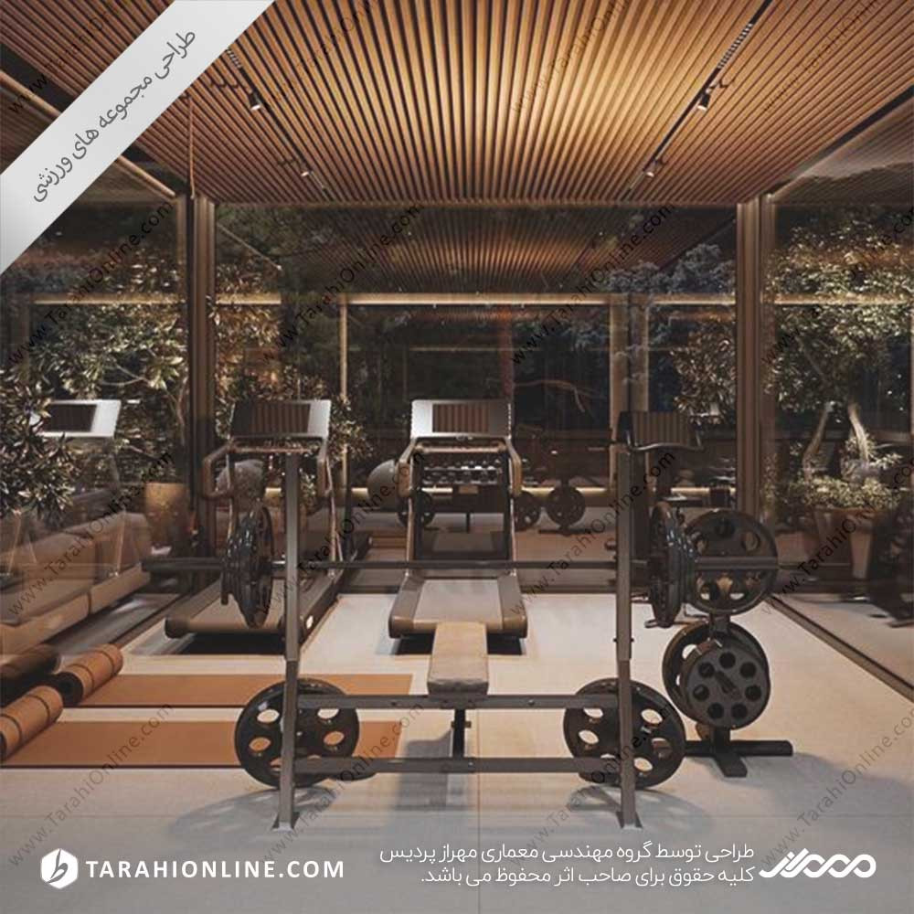 Interior design of sports club ۱