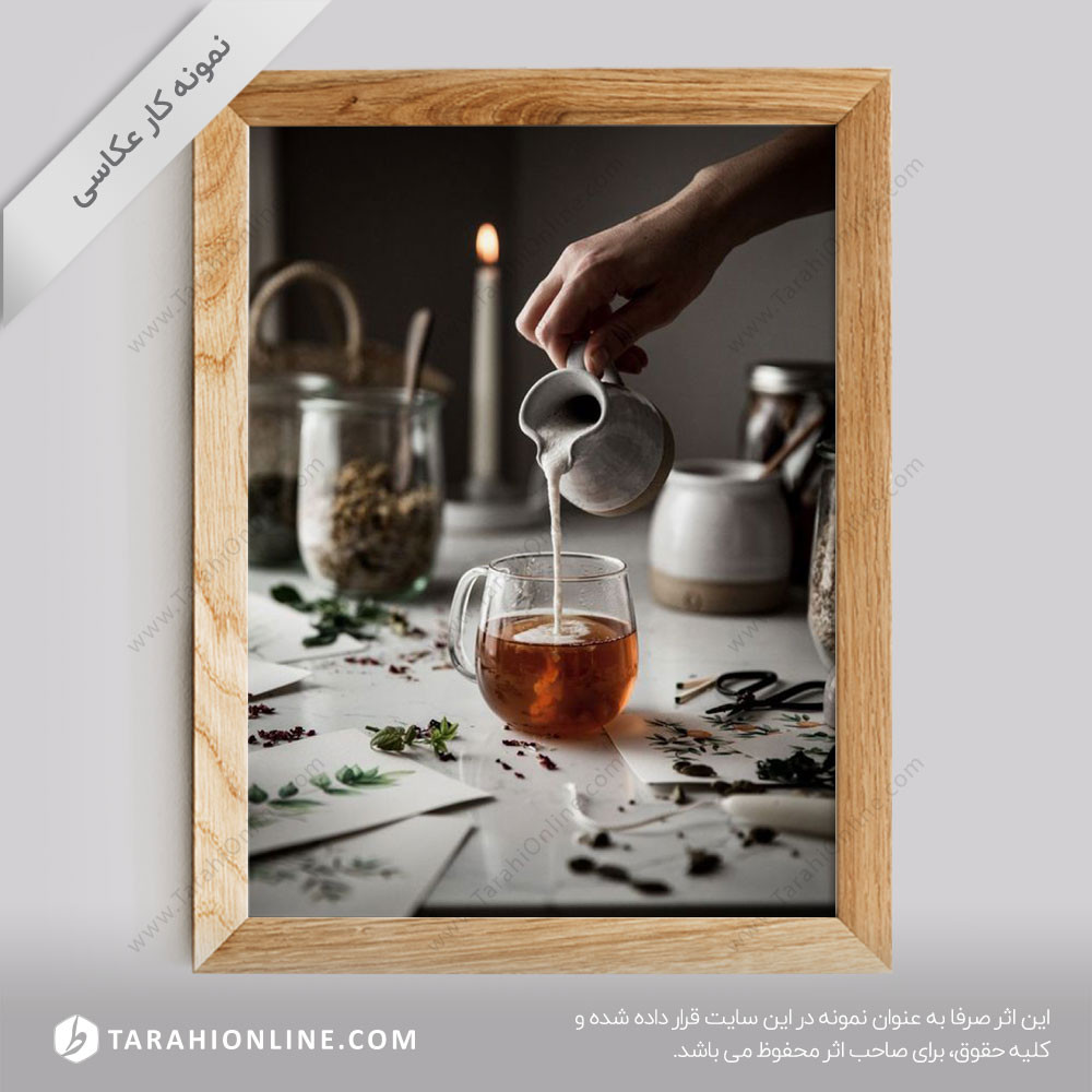 عکاسی از نوشیدنی ها - چای شیرین