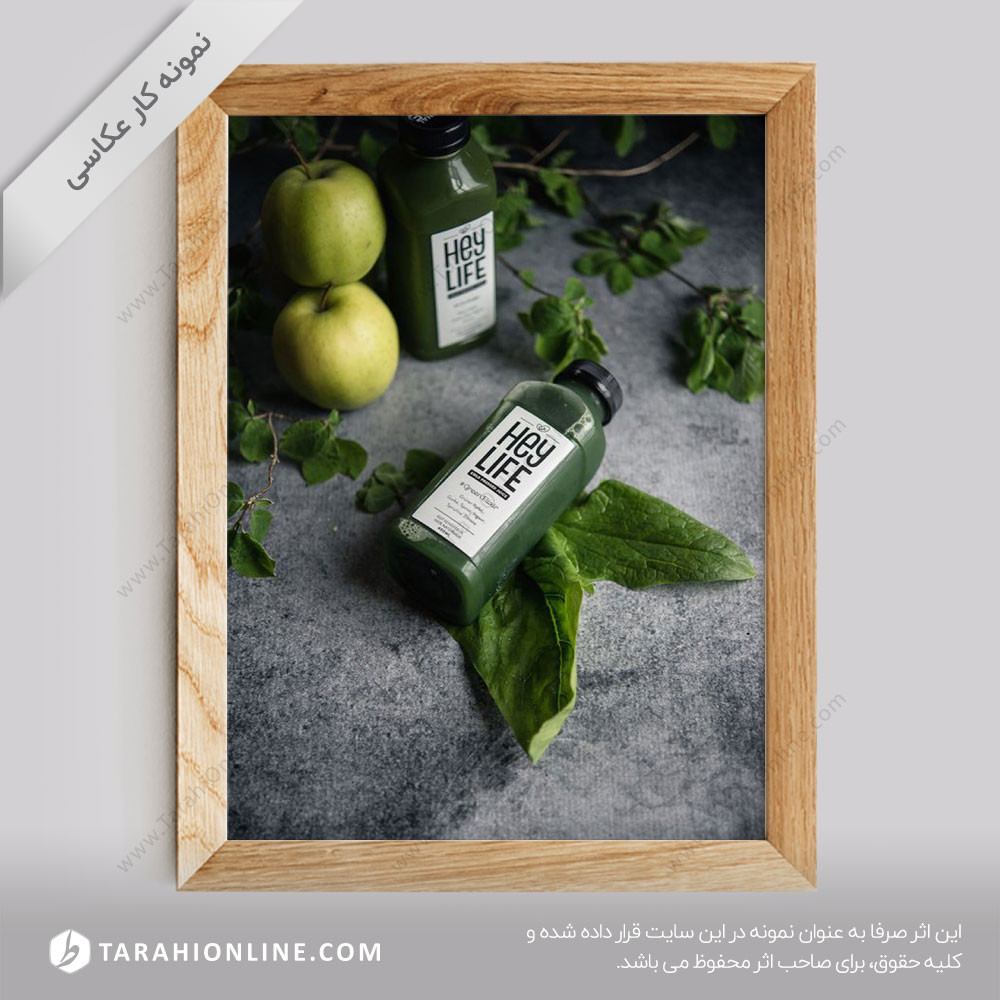 عکاسی از بسته بندی ها - آب سیب