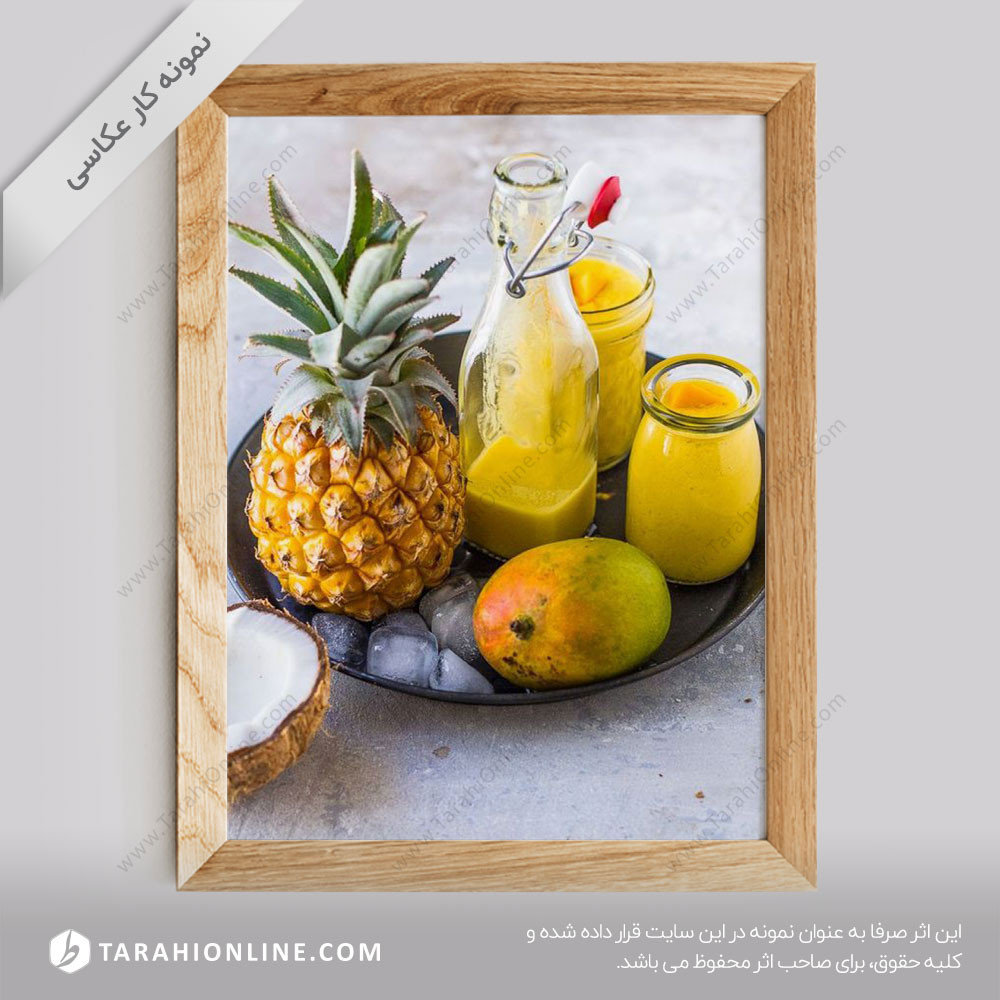 عکاسی از نوشیدنی ها - آب آناناس طبیعی