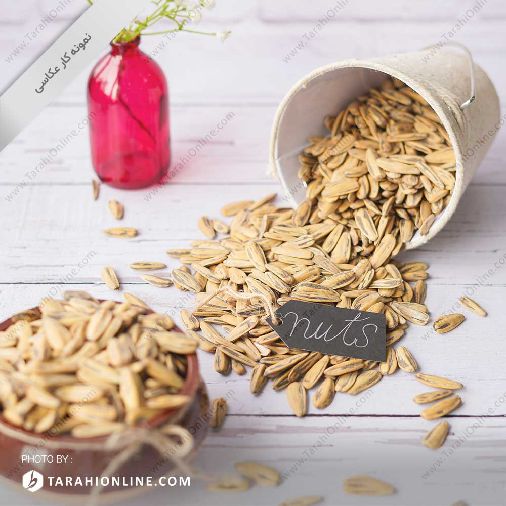 Photography of sunflower seeds