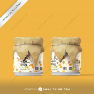 طراحی برچسب کالا عسل کویین 2