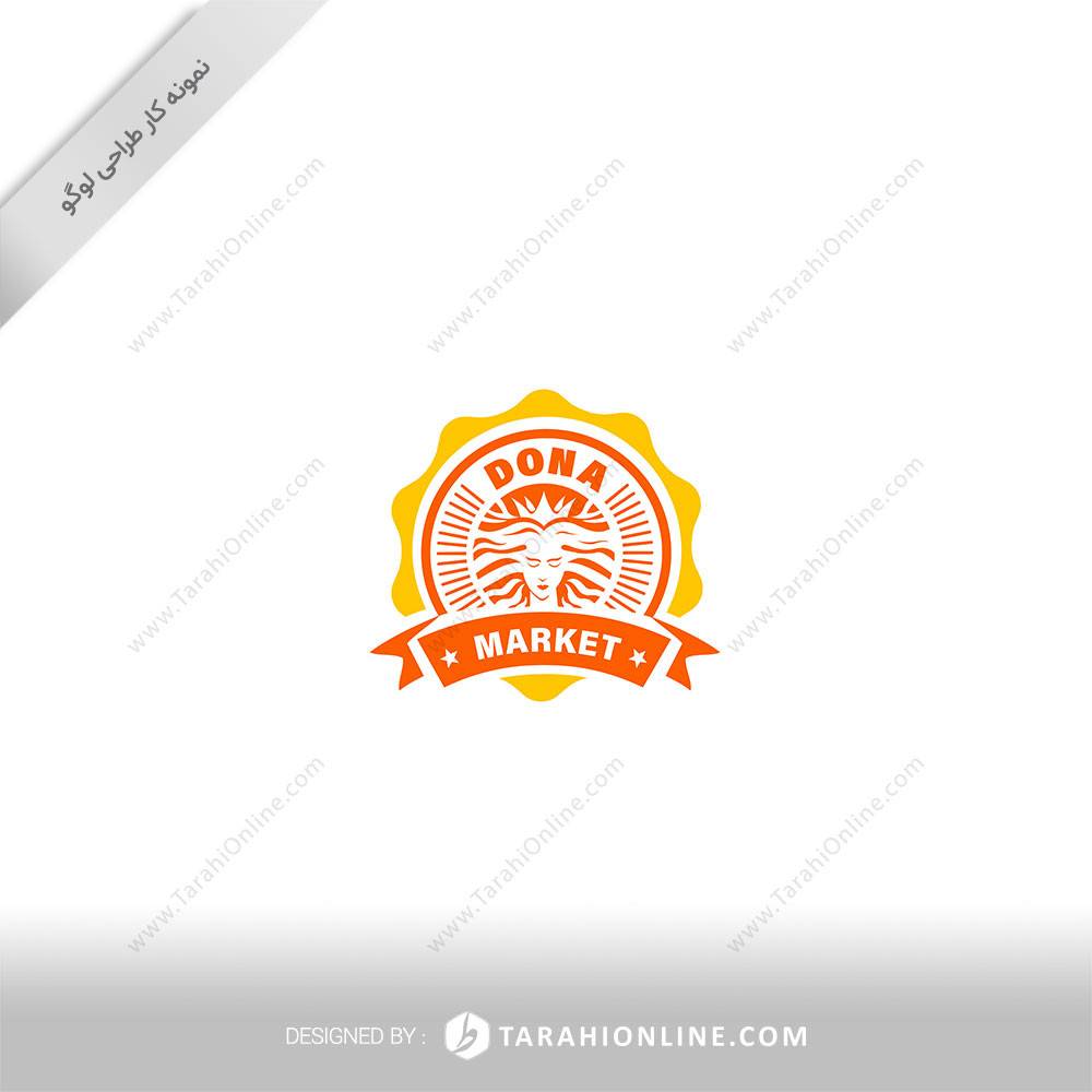 طراحی لوگو ترکیبی دونا مارکت