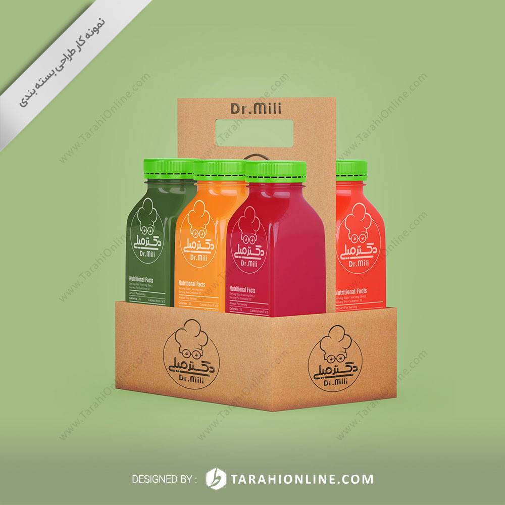 طراحی بسته بندی دکتر میلی