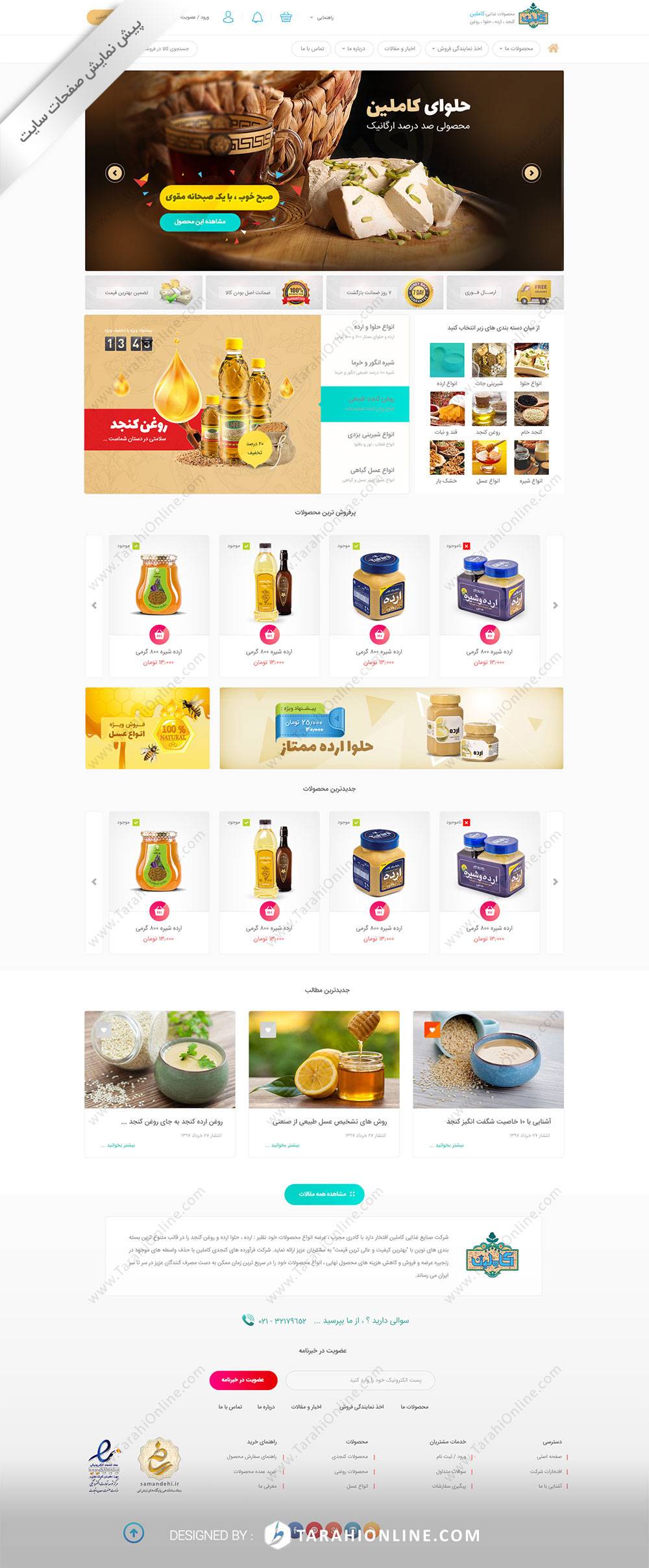 تبدیل PSD به HTML سایت کاملین - تصویر 2