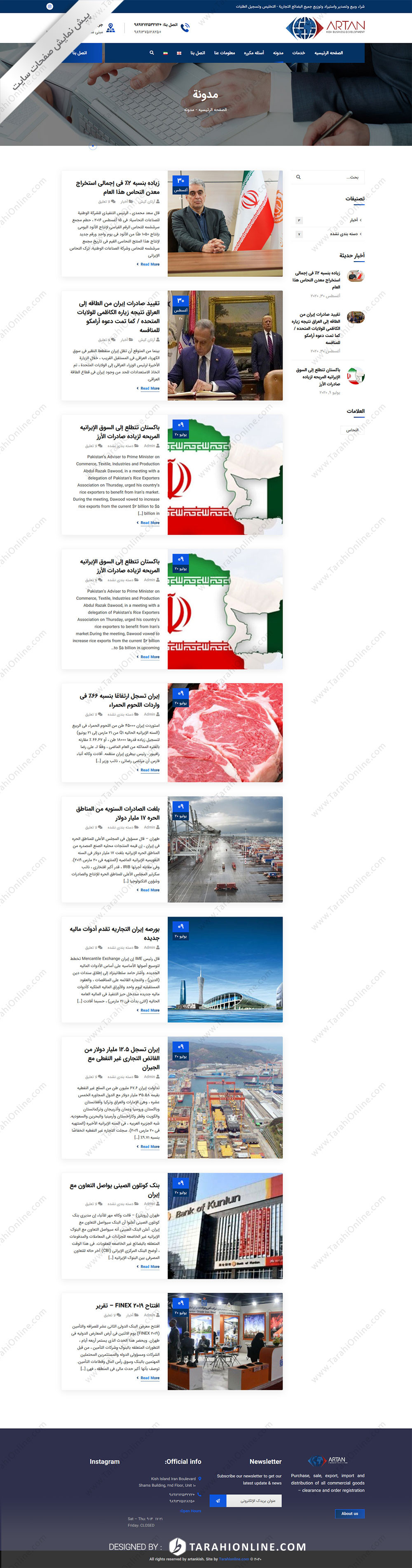 Web Design for Artan Kish company - Image 24