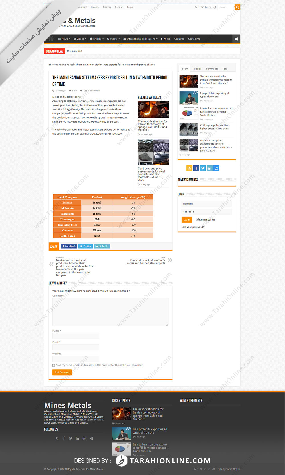 Web Design for Mines Metals - Image 5