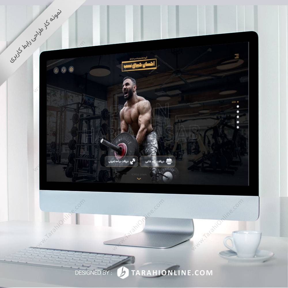 طراحی رابط کاربری سایت احسان حبیبی نسب