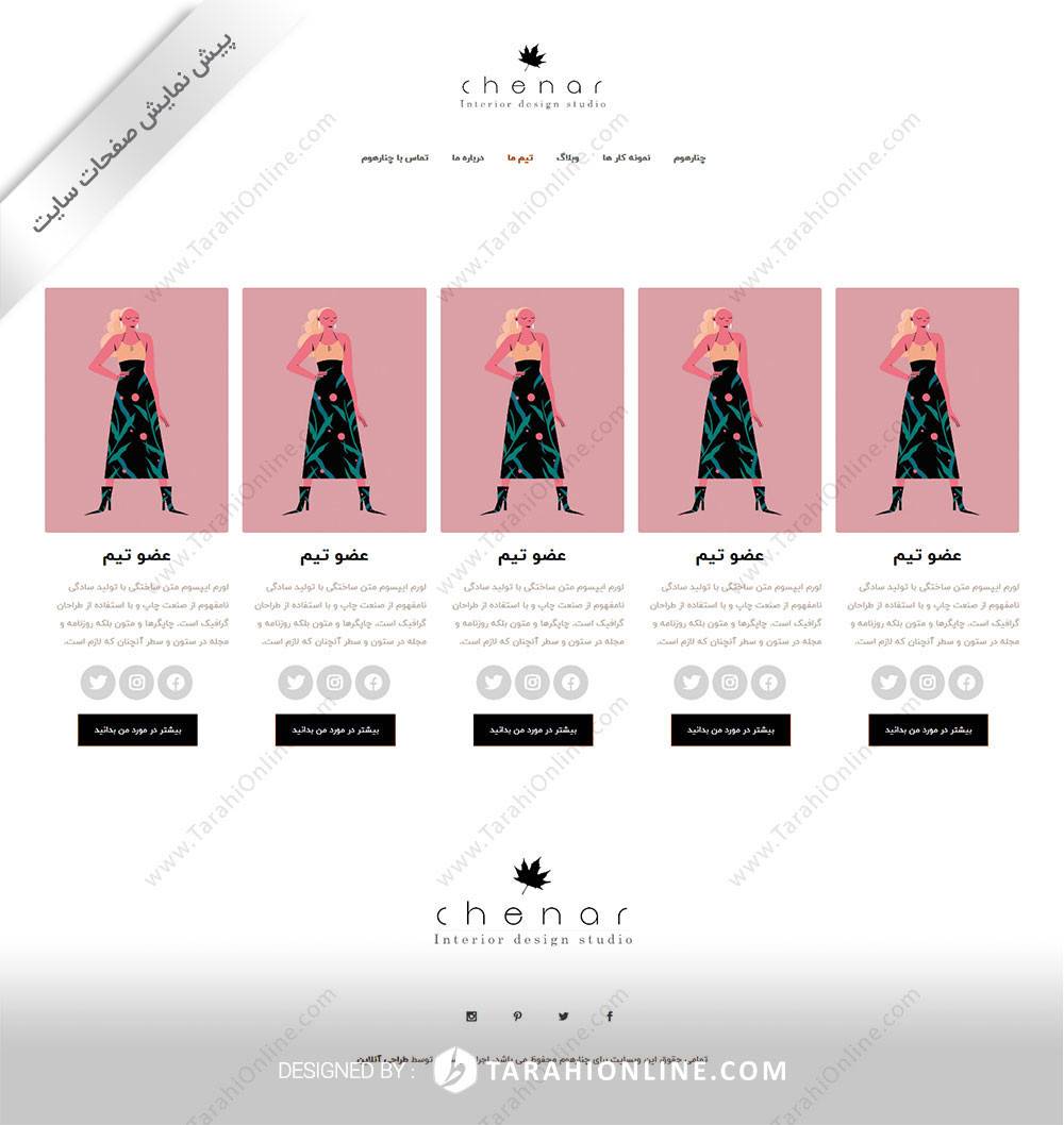 طراحی سایت طراحی دکوراسیون چنار هوم - تصویر 4