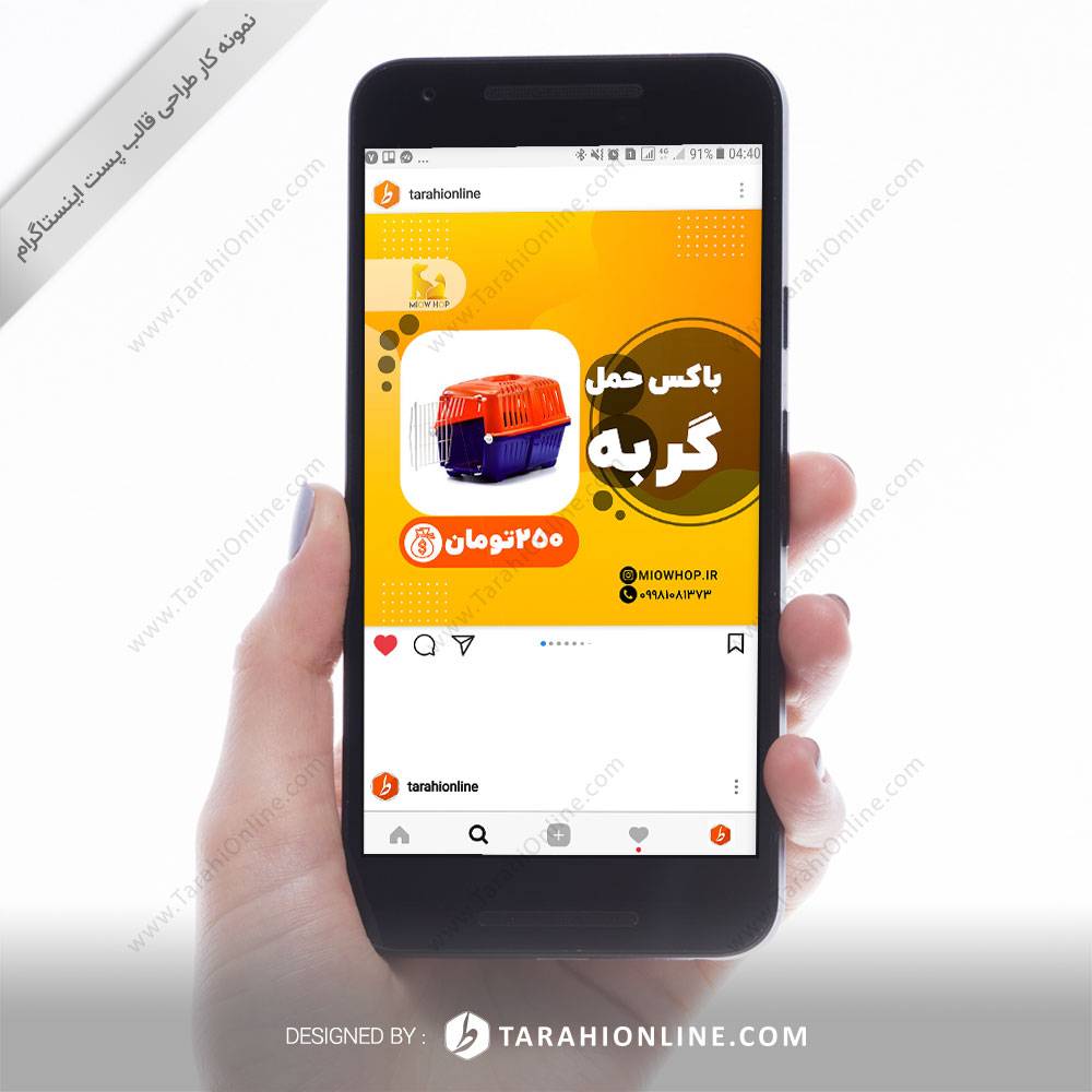 طراحی قالب اینستاگرام میوهاپ پت