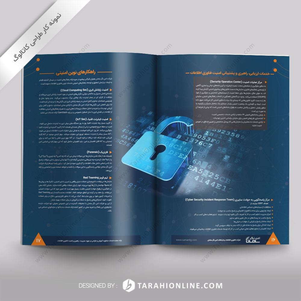 طراحی کاتالوگ شرکت امن نگر سامان - تصویر 12