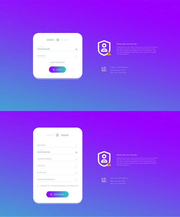تبدیل PSD به HTML سایت کوین هانت