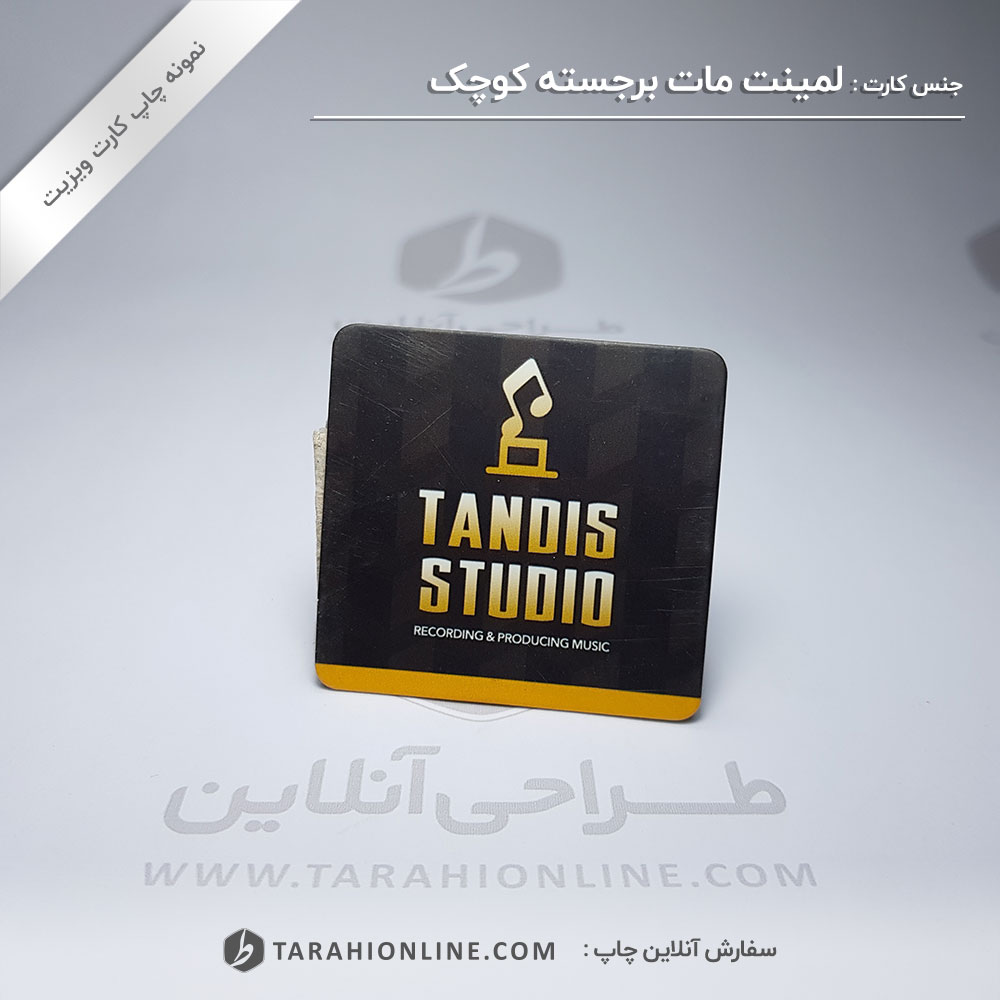 Business Card Print for Laminet Mat Barjaste Kouchak Tandis Studio - Image 2