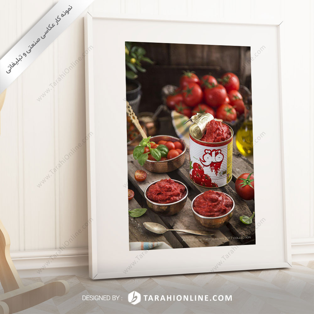عکاسی مواد غذایی رب گوجه فرنگی فلق