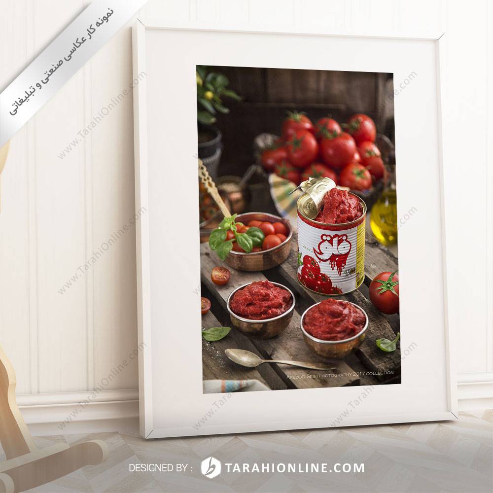 عکاسی مواد غذایی رب گوجه فرنگی فلق