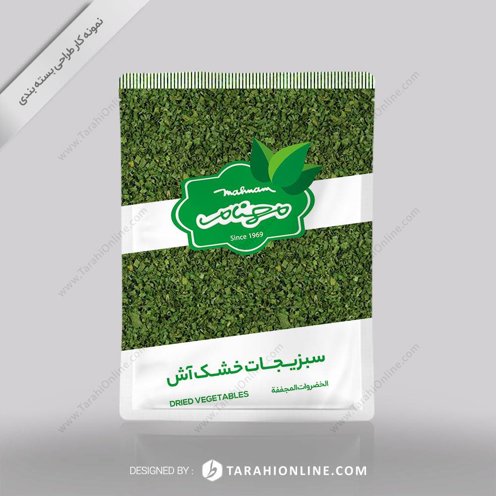 طراحی بسته بندی مهنام - سبزیجات خشک آش ۳