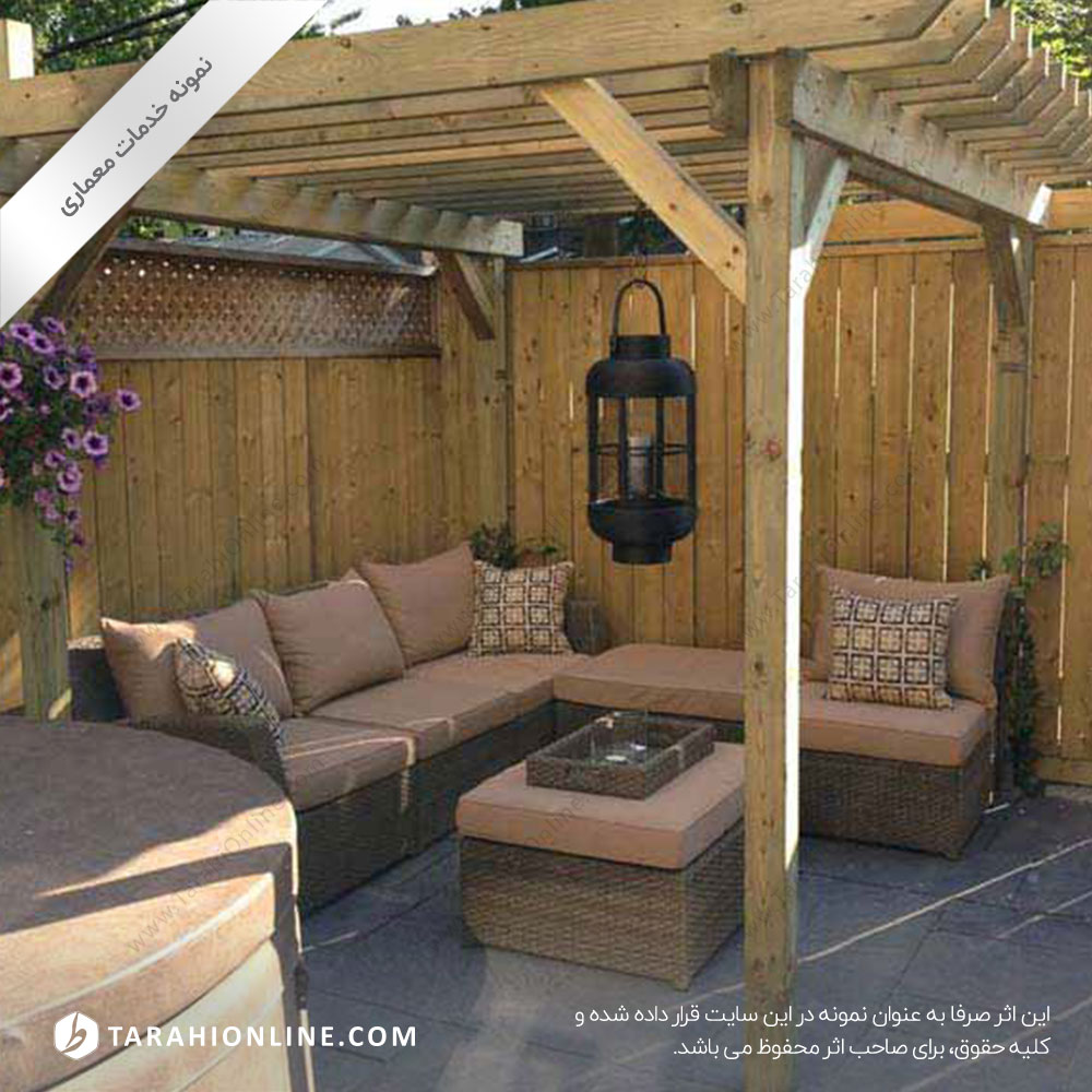 طراحی آلاچیق و سایبان چوبی